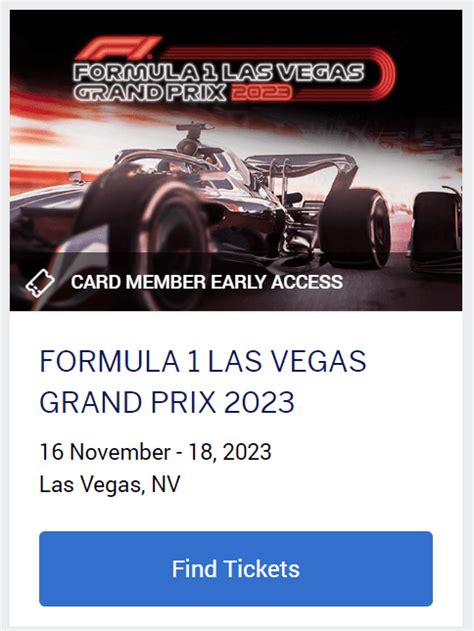 American Express Card members will have priority. . Amex f1 tickets